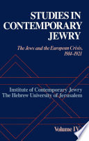 Studies in contemporary Jewry.