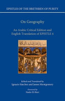 On Geography : an Arabic edition and English translation of Epistle 4 /