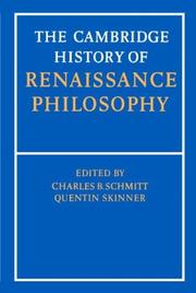 The Cambridge history of Renaissance philosophy /