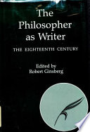 The Philosopher as writer : the eighteenth century /