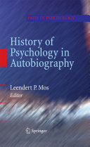 History of psychology in autobiography /