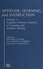 Cognitive process analyses of learning and problem solving /