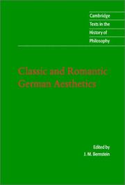 Classic and romantic German aesthetics /