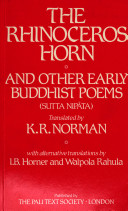 The rhinoceros horn and other early Buddhist poems : the group of discourses (Sutta-Nipāta) /