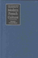 The Cambridge companion to modern French culture /