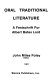 Oral traditional literature : a Festschrift for Albert Bates Lord /