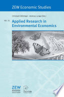 Applied research in environmental economics /