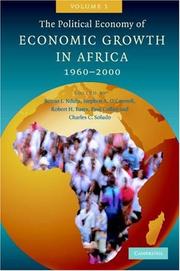 The political economy of economic growth in Africa, 1960-2000 /