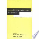 Readings in international business : a decision approach /