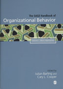 The SAGE handbook of organizational behavior.