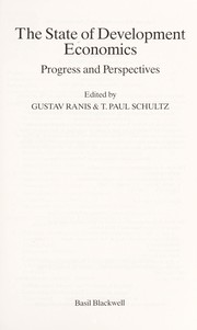 The State of development economics : progress and perspectives /