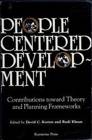 People-centered development : contributions toward theory and planning frameworks /