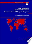 Fiscal reforms in low-income countries : experience under IMF-supported programs /