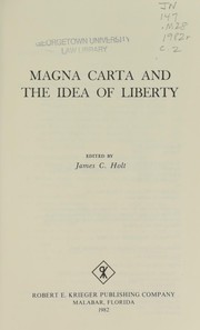 Magna Carta and the idea of liberty /