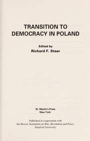 Transition to democracy in Poland /