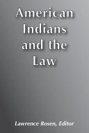 American Indians and the law /