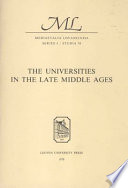 The universities in the late middle ages /