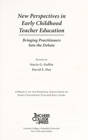 New perspectives in early childhood teacher education : bringing practitioners into the debate /