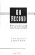 On record : rock, pop, and the written word /
