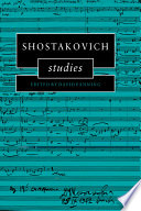 Shostakovich studies /