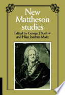 New Mattheson studies /