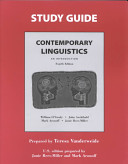 Contemporary linguistics : an introduction, fourth edition : study guide /