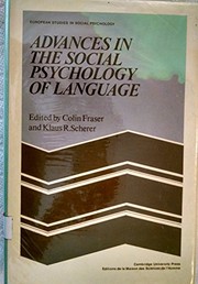 Advances in the social psychology of language /