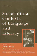 Sociolcultural contexts of language and literacy /