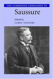 The Cambridge companion to Saussure /