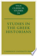Studies in the Greek historians : in memory of Adam Parry /