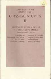 Lectures in memory of Louise Taft Semple: second series, 1966-1970