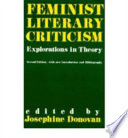 Feminist literary criticism : explorations in theory /