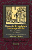Frauen in der deutschen Literaturgeschichte : die ersten 800 Jahre /