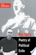 Brecht's poetry of political exile /