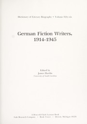 German fiction writers, 1914-1945 /