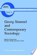 Georg Simmel and contemporary sociology /