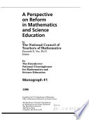 A perspective on reform in mathematics and science education /