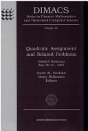 Quadratic assignment and related problems : DIMACS Workshop, May 20-21, 1993 /