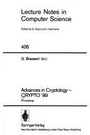 Advances in cryptology : CRYPTO '89, proceedings /