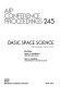 Basic space science : Bangalore, India, 1991 /