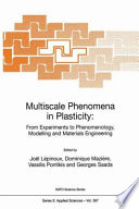 Multiscale phenomena in plasticity : from experiments to phenomenology, modelling and materials engineering /