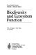 Biodiversity and ecosytem function /