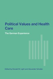 Political values and health care : the German experience /