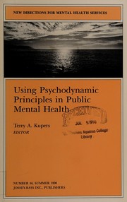 Using psychodynamic principles in public mental health /