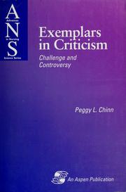 Exemplars in criticism : challenge and controversy /