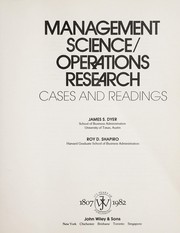 Management science/operations research : cases and readings /