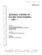 General papers in fluids engineering, 1991 : presented at the Winter Annual Meeting of the American Society of Mechanical Engineers, Atlanta, Georgia, December 1-6, 1991 /