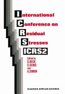 International Conference on Residual Stresses, ICRS 2 /