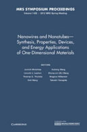 Nanowires and nanotubes--synthesis, properties, devices and energy applications od one-dimensional materials : symposium held April 9-13, 2012, San Francisco, California, U.S.A. /