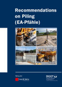 Recommendations on piling : (EA-Pfähle) /